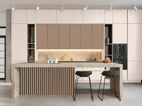 Paineis Formplac e laminados decorativos em showroom da Flaviense